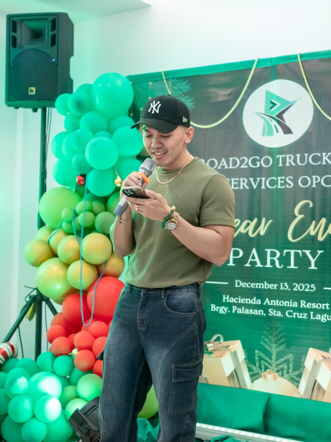 RM Magalong speeching in the year end party 2025